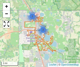 Area schools map